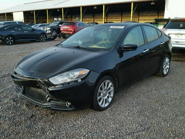 1C3CDFCH2DD293862 - 2013 DODGE DART LIMIT BLACK photo 2