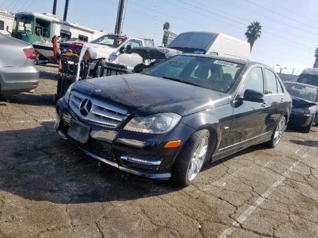 WDDGF4HBXCA622510 - 2012 MERCEDES-BENZ C 250 BLACK photo 2