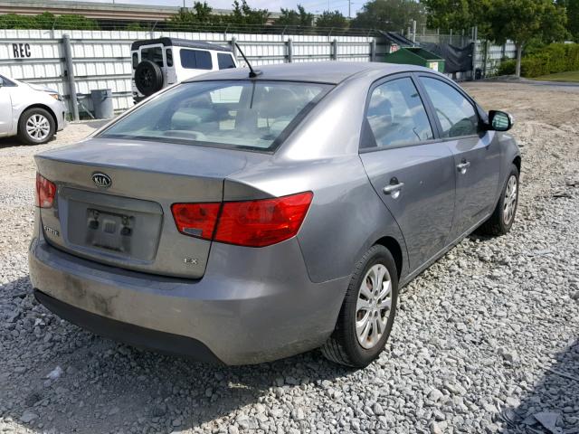 KNAFU4A22A5862319 - 2010 KIA FORTE EX GRAY photo 4