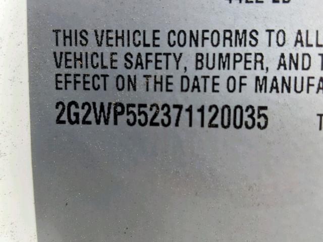 2G2WP552371120035 - 2007 PONTIAC GRAND PRIX  լուսանկար 10
