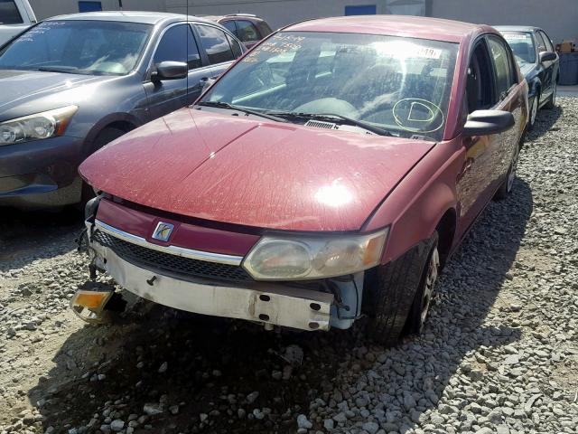 1G8AJ52F74Z137500 - 2004 SATURN ION LEVEL BURGUNDY photo 2
