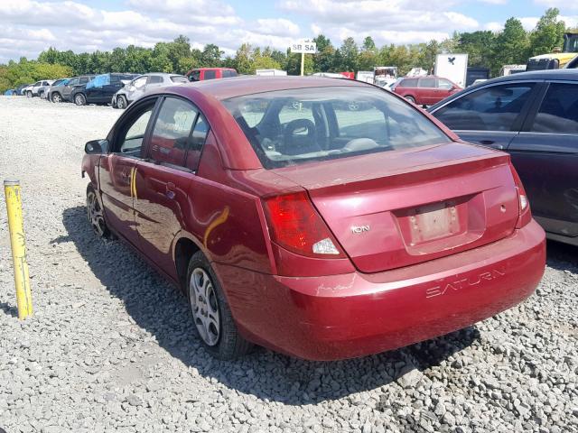 1G8AJ52F74Z137500 - 2004 SATURN ION LEVEL BURGUNDY photo 3
