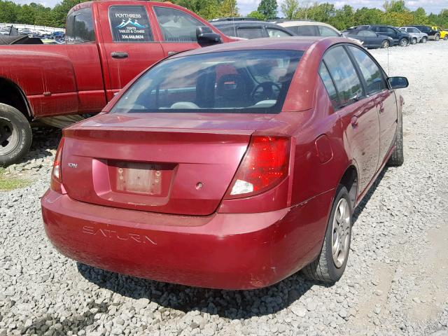 1G8AJ52F74Z137500 - 2004 SATURN ION LEVEL BURGUNDY photo 4