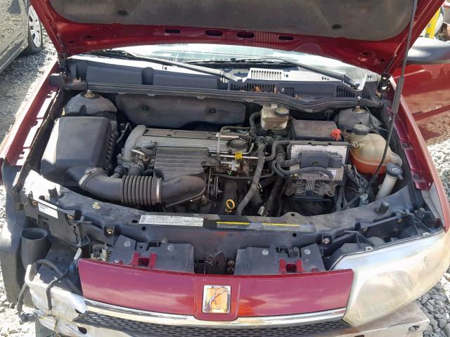 1G8AJ52F74Z137500 - 2004 SATURN ION LEVEL BURGUNDY photo 7