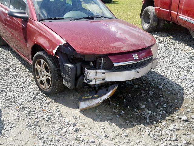1G8AJ52F74Z137500 - 2004 SATURN ION LEVEL BURGUNDY photo 9