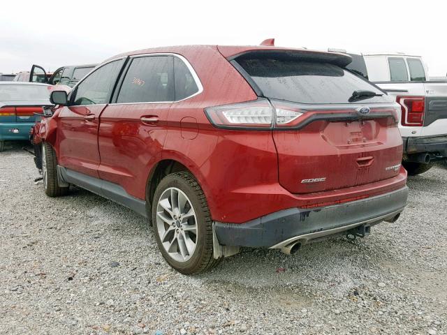 2FMPK4K95GBB27066 - 2016 FORD EDGE TITAN RED photo 3