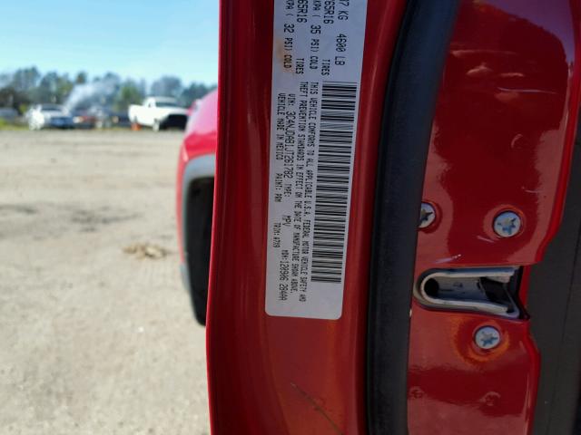3C4NJDAB1JT261782 - 2018 JEEP COMPASS SP RED photo 10