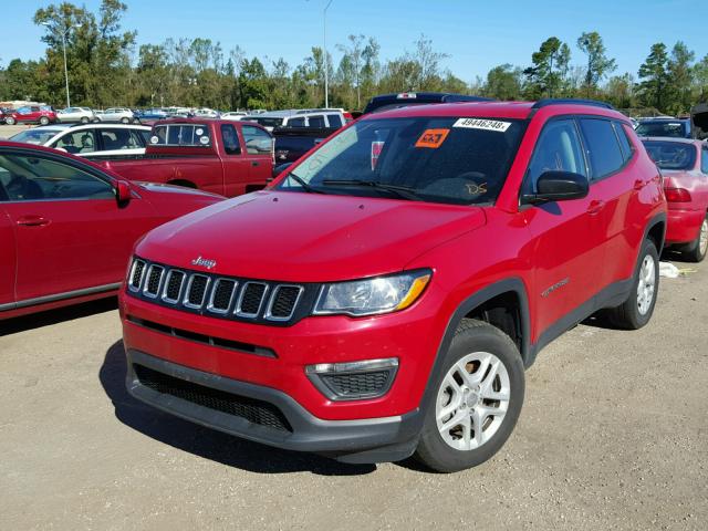 3C4NJDAB1JT261782 - 2018 JEEP COMPASS SP RED photo 2