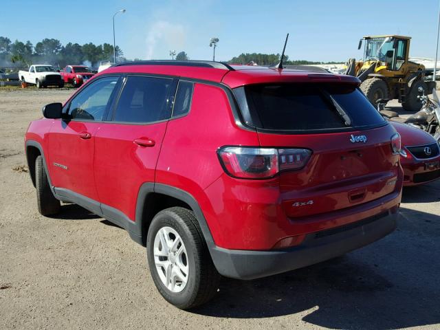 3C4NJDAB1JT261782 - 2018 JEEP COMPASS SP RED photo 3