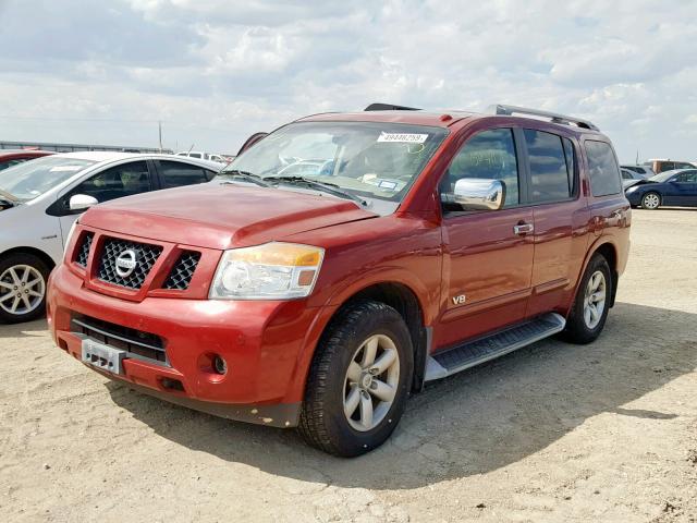 5N1BA08D69N603902 - 2009 NISSAN ARMADA SE MAROON photo 2