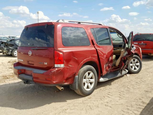 5N1BA08D69N603902 - 2009 NISSAN ARMADA SE MAROON photo 4