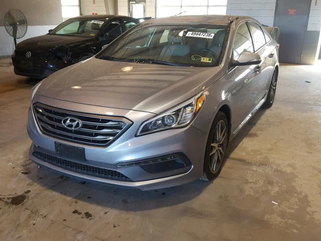 5NPE34AB7HH450571 - 2017 HYUNDAI SONATA SPO SILVER photo 2