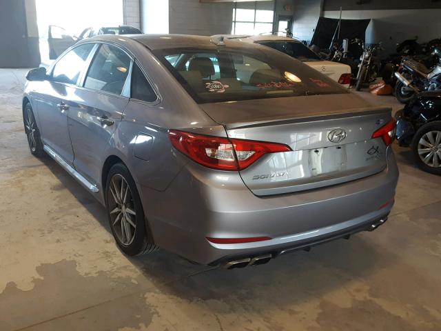 5NPE34AB7HH450571 - 2017 HYUNDAI SONATA SPO SILVER photo 3