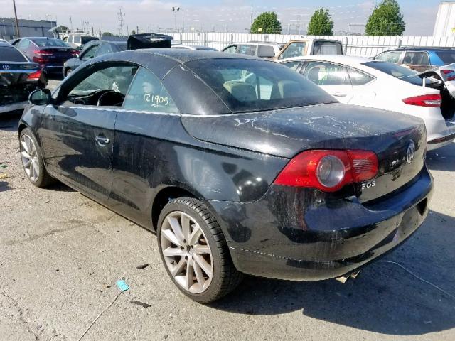 WVWDB71F87V035745 - 2007 VOLKSWAGEN EOS 3.2L S BLACK photo 3
