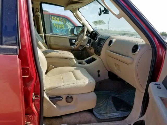 1FMRU15W93LA61845 - 2003 FORD EXPEDITION RED photo 5