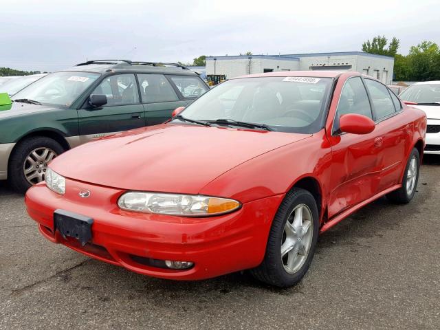 1G3NL52E72C212348 - 2002 OLDSMOBILE ALERO GL RED photo 2