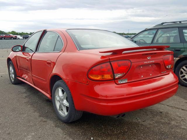 1G3NL52E72C212348 - 2002 OLDSMOBILE ALERO GL RED photo 3