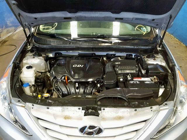 5NPEB4AC2CH381387 - 2012 HYUNDAI SONATA GLS SILVER photo 7