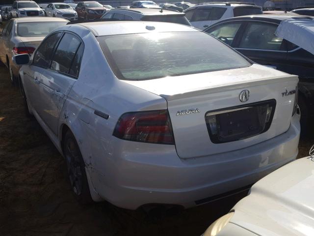 19UUA76527A003529 - 2007 ACURA TL TYPE S WHITE photo 3