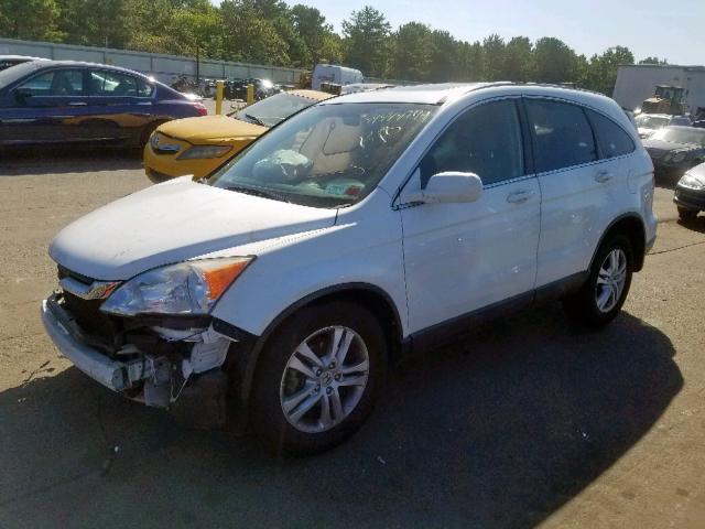 JHLRE4H77BC011437 - 2011 HONDA CR-V EXL WHITE photo 2