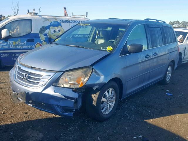 5FNRL38749B023488 - 2009 HONDA ODYSSEY EX BLUE photo 2