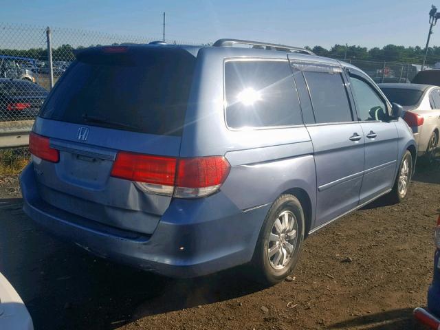 5FNRL38749B023488 - 2009 HONDA ODYSSEY EX BLUE photo 4