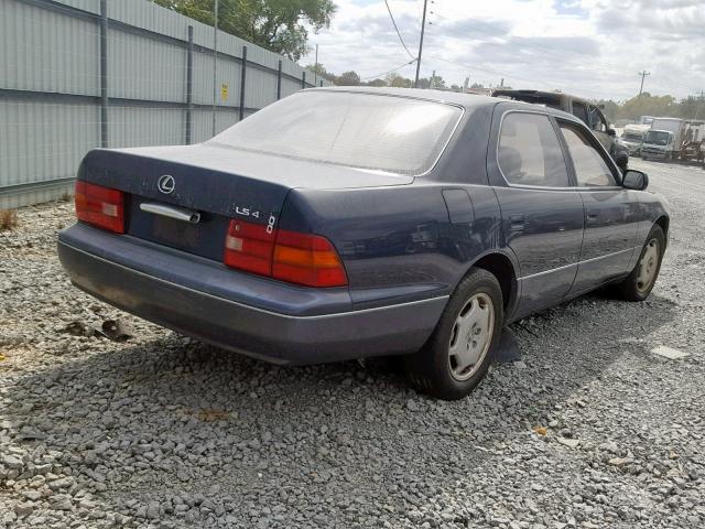 JT8UF22E1S0026192 - 1995 LEXUS LS 400 BLUE photo 4