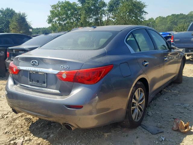 JN1CV7AP3HM641654 - 2017 INFINITI Q50 BASE GRAY photo 4