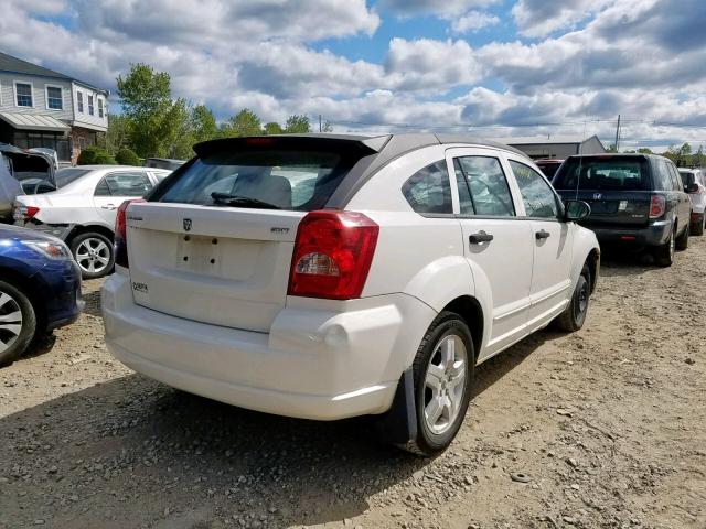 1B3HB48B37D369188 - 2007 DODGE CALIBER SX WHITE photo 4