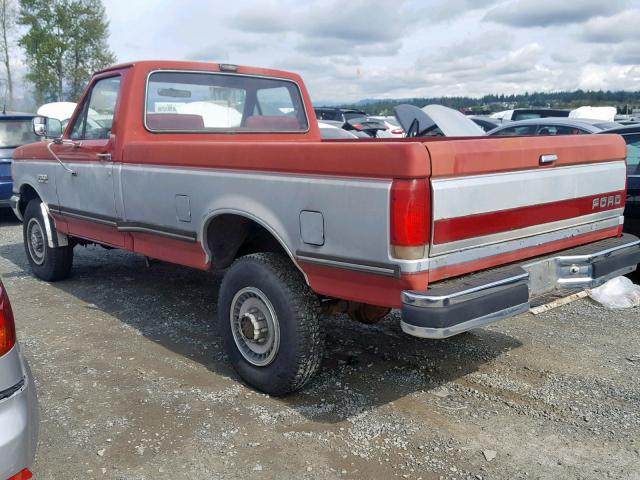 1FTHF26G9KPB11822 - 1989 FORD F250 RED photo 3