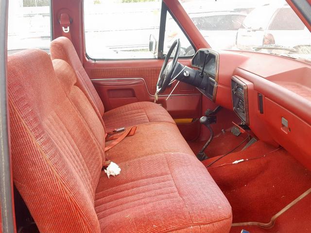 1FTHF26G9KPB11822 - 1989 FORD F250 RED photo 5