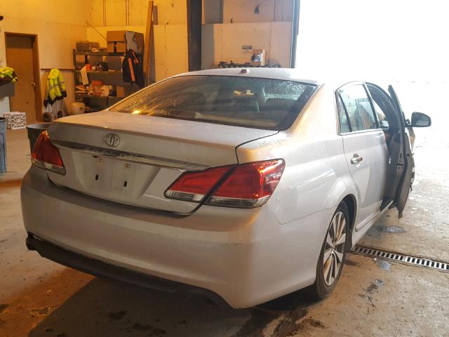 4T1BK3DB4BU417080 - 2011 TOYOTA AVALON BAS SILVER photo 4