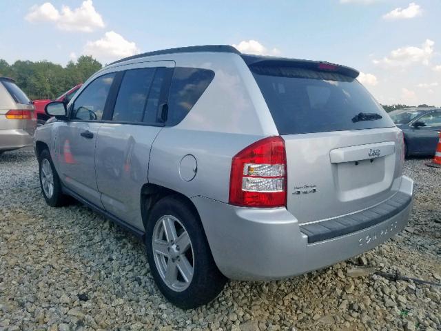 1J8FF47W07D278774 - 2007 JEEP COMPASS SILVER photo 3