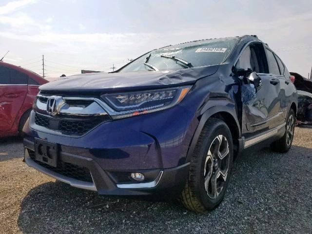 5J6RW2H93KL015012 - 2019 HONDA CR-V TOURI BLUE photo 2