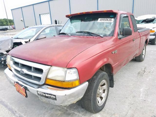 1FTYR14V8YTA21838 - 2000 FORD RANGER SUP BURGUNDY photo 2