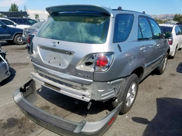 JTJHF10U110207893 - 2001 LEXUS RX 300 SILVER photo 4