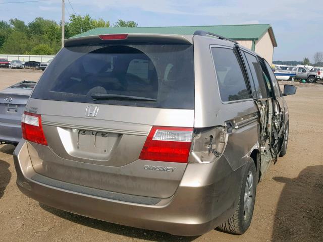 5FNRL38725B121929 - 2005 HONDA ODYSSEY EX TAN photo 4