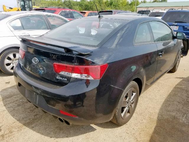 KNAFU6A20C5592201 - 2012 KIA FORTE EX BLACK photo 4