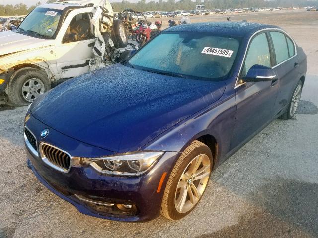 WBA8B9G37HNU57109 - 2017 BMW 330 I BLUE photo 2