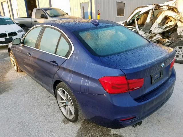 WBA8B9G37HNU57109 - 2017 BMW 330 I BLUE photo 3