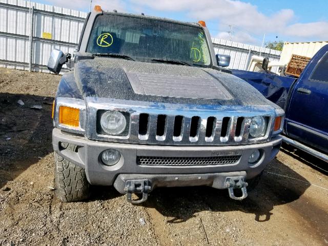 5GTDN136368180618 - 2006 HUMMER H3 BLACK photo 9