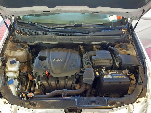 5NPEB4AC8CH323722 - 2012 HYUNDAI SONATA GLS SILVER photo 7