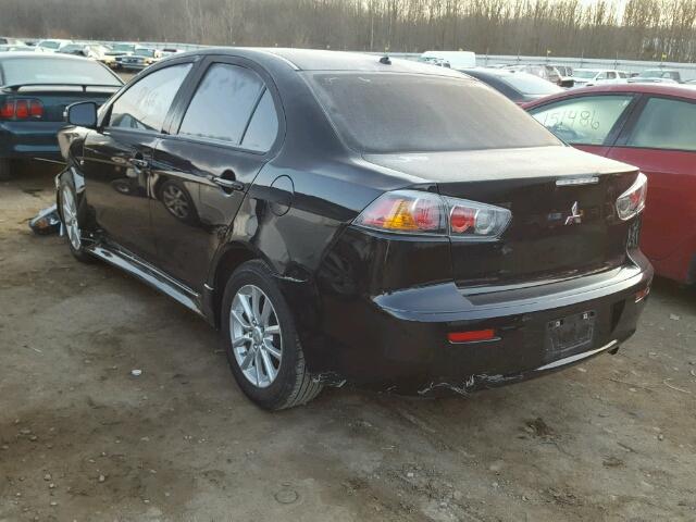 JA32U2FU8GU001675 - 2016 MITSUBISHI LANCER ES BLACK photo 3