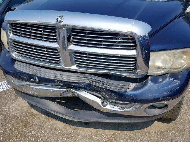 1D7HU18D84S773464 - 2004 DODGE RAM 1500 S BLUE photo 9