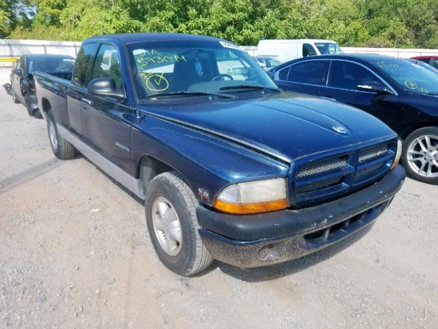 1B7GL22X7YS593044 - 2000 DODGE DAKOTA BLUE photo 1