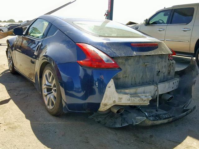 JN1AZ4EH0DM380183 - 2013 NISSAN 370Z BASE BLUE photo 3