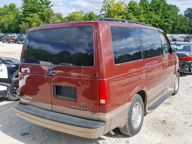 1GNEL19W4YB113869 - 2000 CHEVROLET ASTRO BURGUNDY photo 4