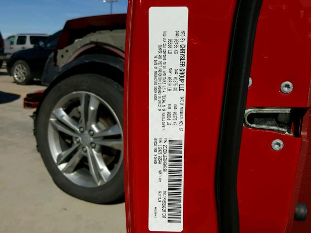 2C3CDXJG2DH600238 - 2013 DODGE CHARGER SX RED photo 10