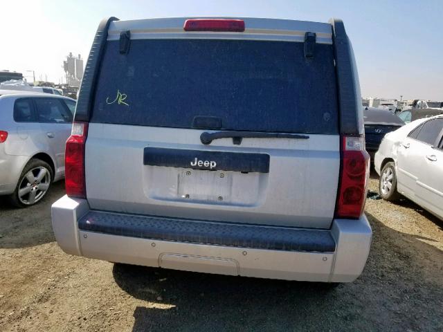 1J8HH48K36C211167 - 2006 JEEP COMMANDER SILVER photo 9