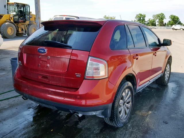 2FMDK48C19BA56909 - 2009 FORD EDGE SEL RED photo 4